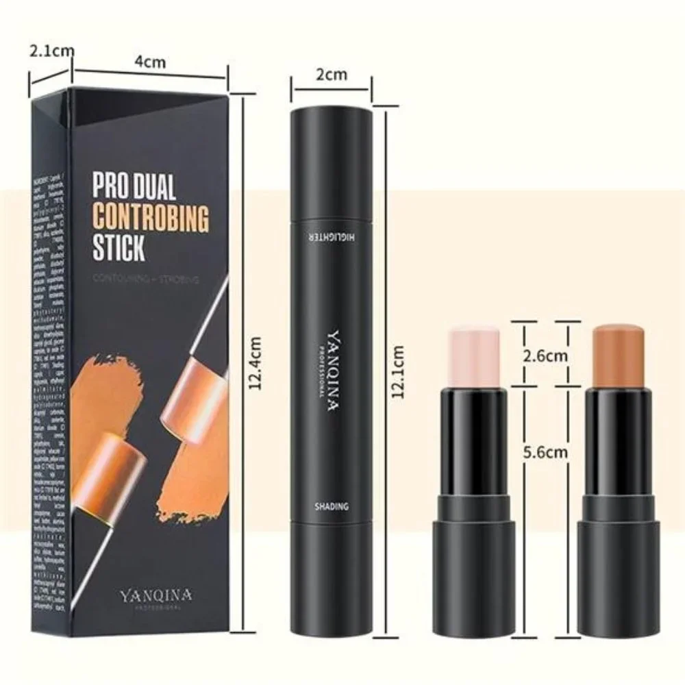 4 Colors Cream Contour Sticks Makeup Kit for Light Medium Skin 1#,3#